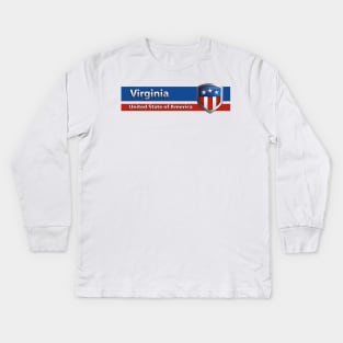 Virginia - United State of America Kids Long Sleeve T-Shirt